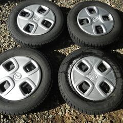 スタッドレス145/80R13/ 2017年製 4本セットマツダ...