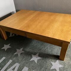 定価64000円 美品 コスパクリエーション 天然木オーク材 家具調こたつ 伸長式こたつテーブル 120-180㎝まで 高さ調整可能 リビングテーブル