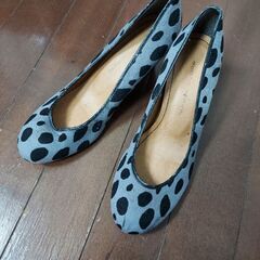 ヒョウ柄ヒールパンプス 23cm【中古】