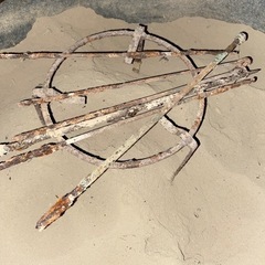 昭和レトロ　火鉢　灰　等の画像