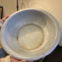 アンティークホーロー　洗面器の画像