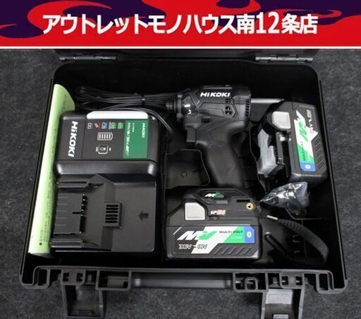 未使用品 ハイコーキ 36V コードレス インパクト ドライバ WH36DC バッテリー2個付き BSL36A18B ケース付き ブラック HiKOKI 札幌市 中央区