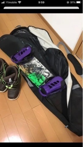 スノーボードセット一式　ケース付き(取りに来ていただける方歓迎)