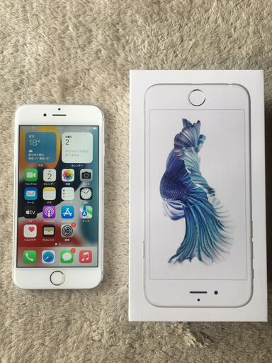 すごく美品iphone6s silver SIMフリー６４GB バッテリー９４％　箱付き
