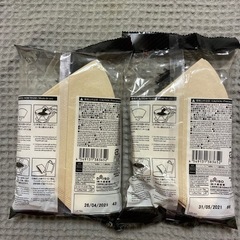 DAISO コーヒーフィルター　無漂白　90枚＊2＋おまけ5枚くらいの画像