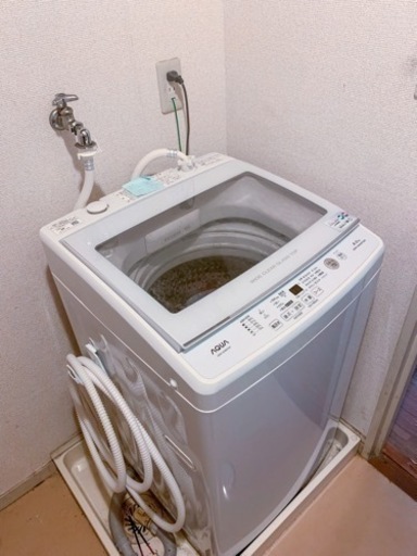 8KG -AQUA AQW-GV80H(W)(保証書付き-8ヶ月利用)