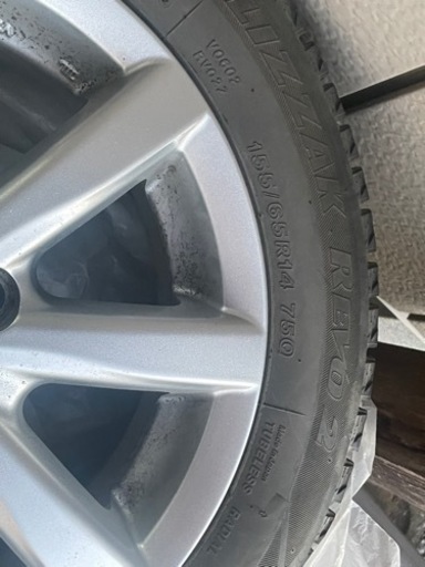 155/65R14 アルミホイール付きスタッドレスタイヤ4本セット