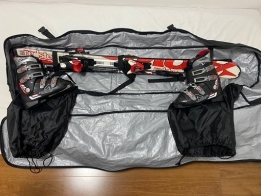 スキー3点セットATOMIC板、ストック、靴＋収納バック