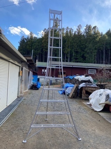 脚立11尺、三脚アルミハシゴ美品