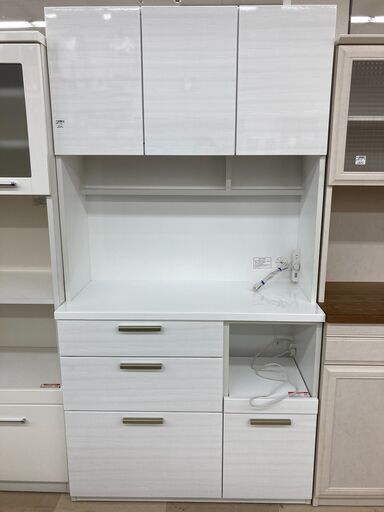 3枚扉レンジボード　ﾆﾄﾘ　ﾎﾜｲﾄ　ソレル100KB