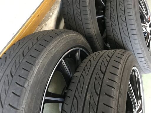 ★ダイハツ軽乗用車に！ツライチ15インチアルミホイール（やや引っ張り気味中古タイヤ付き）・無傷！