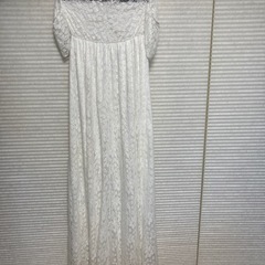 値下げ【美品】ウェディングドレス　マタニティ　Mサイズの画像