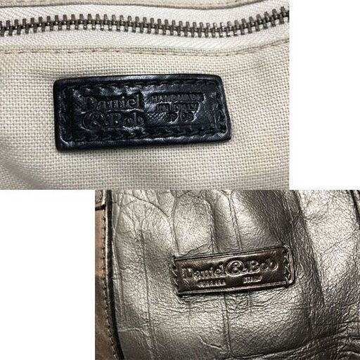 ダニエル＆ボブ Daniel&Bob クロドーロ ロディ 2WAYレザーハンドバッグ イタリア製 ブラック 中古 ☆ 札幌市 白石区 