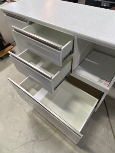 美品!!ニトリ キッチンカウンター アルミナ2 120CTWH