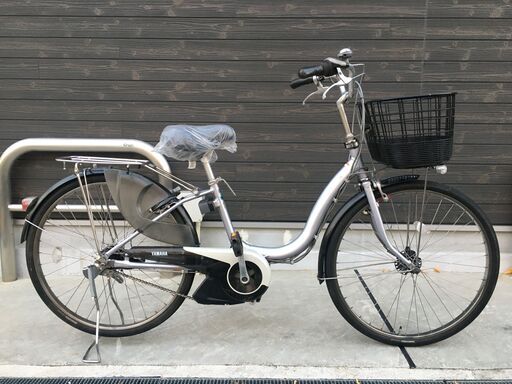 地域限定送料無料　バッテリー新品　ヤマハ　パス　ナチュラLスーパー　新基準　シルバー　アシスタロイヤル　ビビEX　神戸市　電動自転車