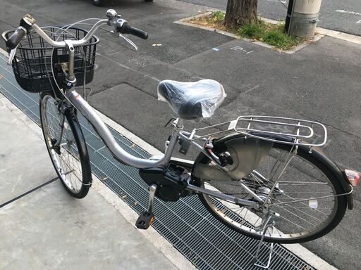地域限定送料無料　バッテリー新品　ヤマハ　パス　ナチュラLスーパー　新基準　シルバー　アシスタロイヤル　ビビEX　神戸市　電動自転車