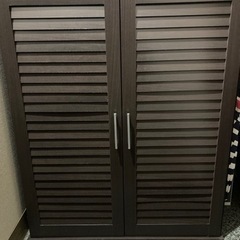 シューズボックス　ダークブラウン　引き取りに来られる方限定での画像