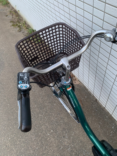 YAMAHA PAS natura グリーン　前後タイヤ新品　新基準　電動アシスト自転車