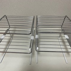 ニトリ　2段プレートラック　2つの画像