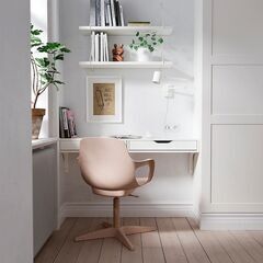美品★IKEA オドゲル 回転チェア ホワイト/ベージュ の画像
