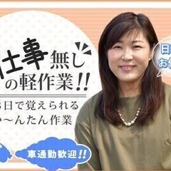 【週払い可】【20代～30代活躍中】カンタン軽作業！工場デビュー...