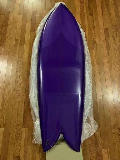 早いもの勝ち！！！超レア　パープル　ティントパフ光沢仕上げ！！★新品未使用★CHRISTENSON Fish クリステンソン　フィッシュ 5'6★