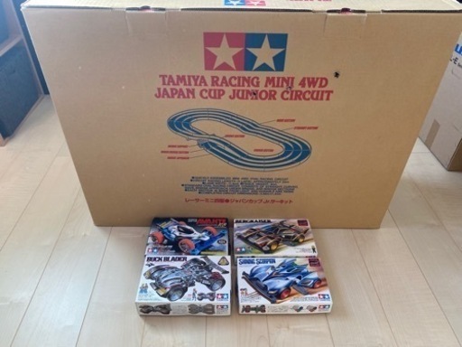 ミニ四駆　コース　当時モノ　シャイニングスコーピオン　バックブレーダー　ベルクカイザー　スーパーアバンテRS  未組立　タミヤ