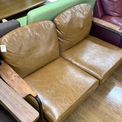 2人掛けソファ 合皮