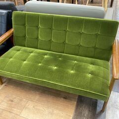 カリモク60 Kチェア  2シーター モケットグリーン