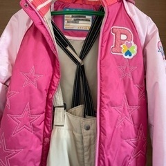 スキーウェア⭐︎上下セット⭐︎ピンク色⭐︎130㎝の画像