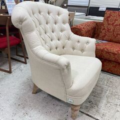 【愛品館 江戸川店】英国スタイル アンティーク調１Pチェア ID：156-018295-007