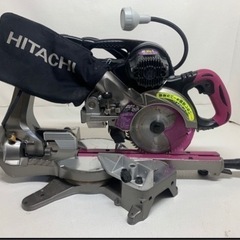 【引取り限定・動作確認済】HITACHI 165mm卓上スライド丸のこ C6RSHC