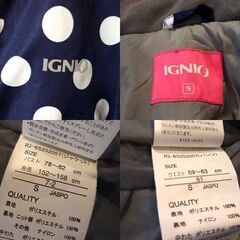 IGNIO Sサイズ レディース スキーウェア スノボウェア 上下セット ネイビー×ローズピンク イグニオ 札幌市東区 新道東店の画像