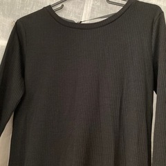 レディース黒ロングニットワンピ　Sサイズの画像
