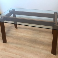 calligaris ガラストップテーブル