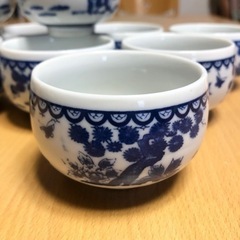 レトロ湯のみ　唐子柄  10個セットの画像