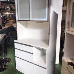 【愛品館八千代店】ニトリ　2枚扉キッチンボード　アルミナ