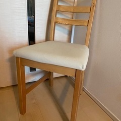 2脚セットIKEAダイニングチェア　LERHAMN レールハムンの画像