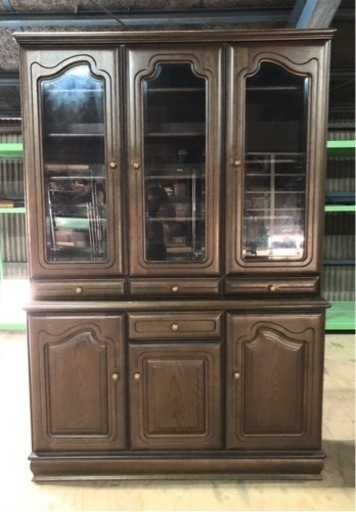 KG-150【永尾物産】食器棚 木製 キッチンボード カップボード