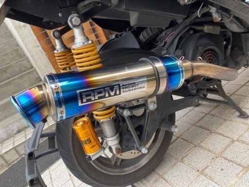 シグナスX 社外マフラー へこみなし！