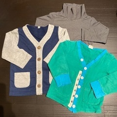 【決まりました！】男の子80cm、90cmオーバーオール2枚セット*＊の画像