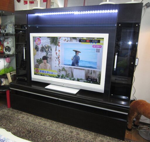 R227  ハイテレビボード、ブラウン、幅175cm