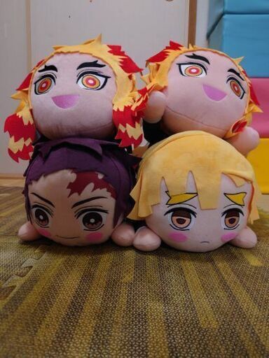 鬼滅の刃メガジャンボ寝そべりぬいぐるみ＆アンパンマンお風呂スピン