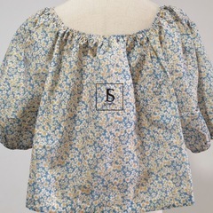 新品未使用　JS FASHION　2WAYネックオフショルダーショート丈小花柄ブラウスの画像