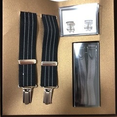 【新郎小物セット】　値下げしました！　シャツ、サスペンダー、カフスボタン等　【美品】の画像