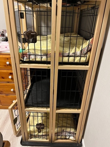 予約済　多頭飼い　3段　ペットサークル