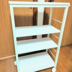 キッチンワゴン！美品！30×50×85cm ストッパー付キャスター