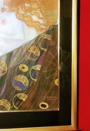 グスタフ・クリムト　ダナエ　ギリシャ神話　ポスター　約15号サイズ　ガラス