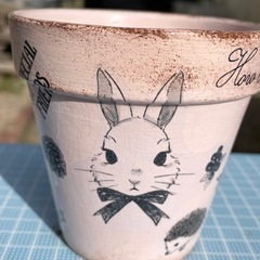 リメイク鉢  うさぎ