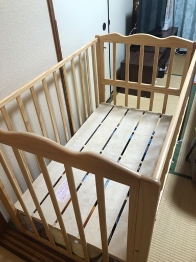 フラルWオープンすのこベビーベッド